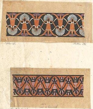Zocher, Ernst; Studienzeichnungen nach Millin - Ornamente (Details)