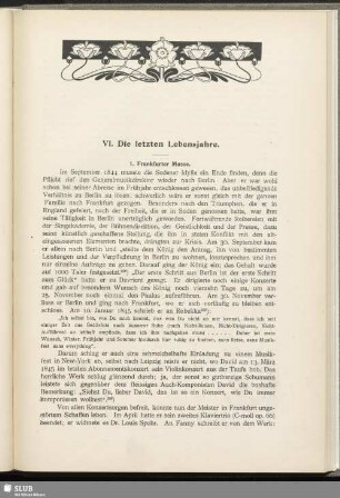 VI. Die letzten Lebensjahre
