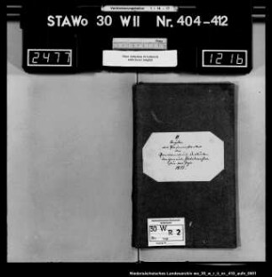 Zivilstandsregister Ildehausen (Kanton Seesen)