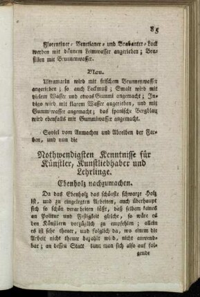 Ebenholz nachzumachen. - Glasers Behandlung des Holzes.