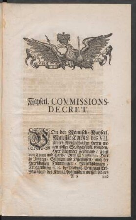 Kayserl. Commissions-Decret
