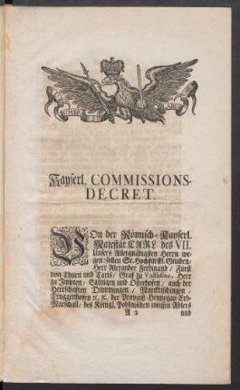 Kayserl. Commissions-Decret