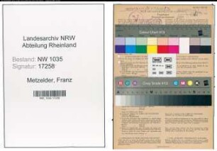 Entnazifizierung Franz Metzelder , geb. 08.08.1896 (Kaufmann)