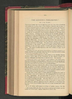 The Sankhya Philosophy.