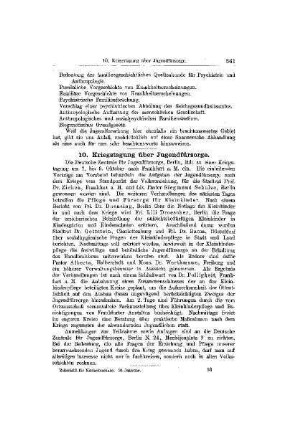 Kriegstagung über Jugendfürsorge : [Mitteilungen]