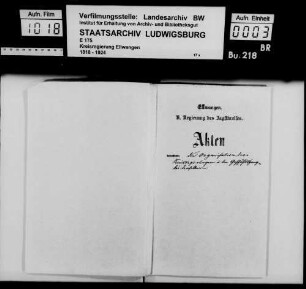 Oberamtmänner und Oberamtsverweser in Gaildorf