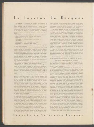 La lección de Bécquer