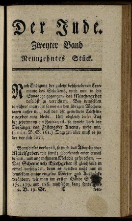 Neunzehntes Stück.