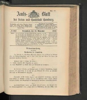 No. 282, 18. November 1916