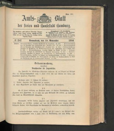 No. 282, 18. November 1916