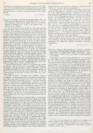 351-352 [Rezension] Gregorius Nazianzenus, Gregoriu tu Theologu logoi theologikoi