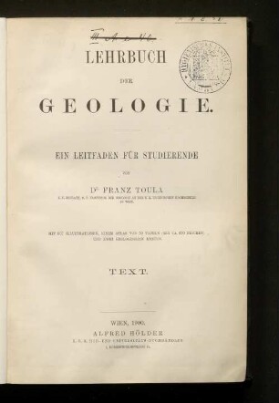 Text: Lehrbuch der Geologie : Ein Leitfaden für Studierende