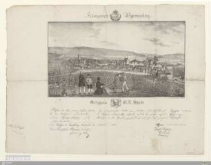Königreich Württemberg, Besigheim O-A-Stadt : [Handwerksbrief, Fleischer, Besigheim, 1843]; Nachdem der ledige Friedrich Näher, 19 J alt, Sohn des Kronenwirths Näher von Häfner-Haslach Oberamts Brakenheim bei dem Metzger-Handwerke die Lehrzeit ordnungsmässig erstanden ... den 20 April 1843