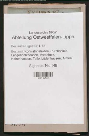 Neubau und Reparaturen des Pfarrhauses