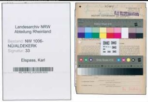 Entnazifizierung Karl Elspass , geb. 22.07.1911 (Arbeiter)