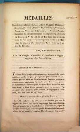 Médailles inédites de la famille Lollia, et des Augustes Domitien, Soemias, Mammée, Philippe II, Trébonien, Volusien, Postume, Victorin et Tetricus : Lettre XXVI.