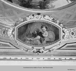 Zyklus mit Putten und Nymphen : Konzert einer Nymphe und Putten : Lesender Putto
