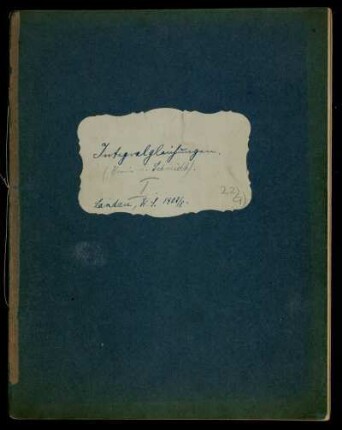 Integralgleichungen : (Theorie n[ach] Schmidt), I ; Vorlesungsmitschrift