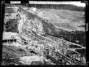 Klingenberg Talsperre im Bau Staumauer