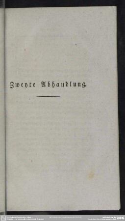 Zweyte Abhandlung