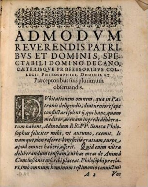 Praecipuae Difficultates Ex Libris De Anima Selectae