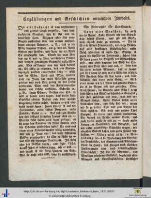 Erzählungen und Geschichten vermischten Innhalts.