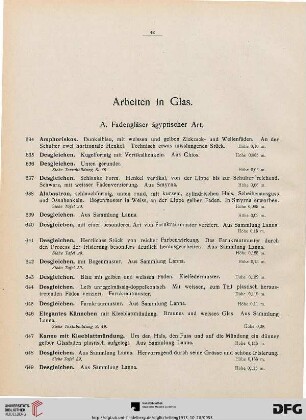 Arbeiten in Glas (Nr. 634-854)