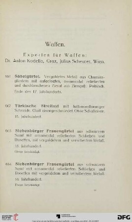 Waffen (Nr. 661-776)
