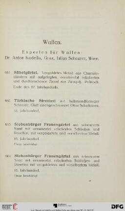 Waffen (Nr. 661-776)