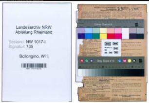 Entnazifizierung Willi Bollongino , geb. 01.08.1913 (Kaufmaennischer Angestellter)