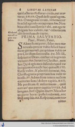 Prima Salutatio.