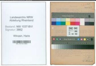 Entnazifizierung Hans Winzen , geb. 02.02.1899 ()