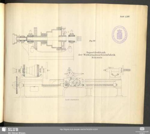 Suportdrehbank der Werkzeugmaschinenfabrik Saxonia