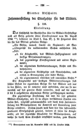 Vierter Abschnitt. Zusammenstellung der Strafgesetze für das Militair.