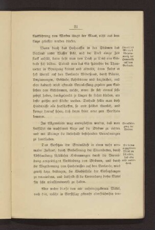 Zweites Mittel: Wegräumung der Hemmnisse auf dem Vorlande