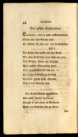 Der größte Schmeichler