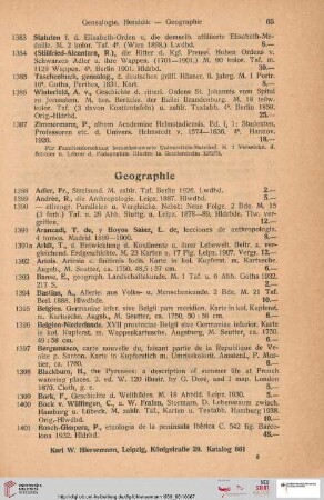 Geographie (Nr. 1388-1514)