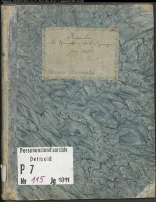 Zivilstandsregister der Munizipalität Harsewinkel (A 1811). (Gemeinde: Harsewinkel, Kreis Warendorf)