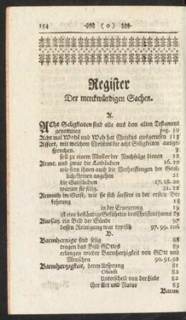 Register Der merckwürdigen Sachen