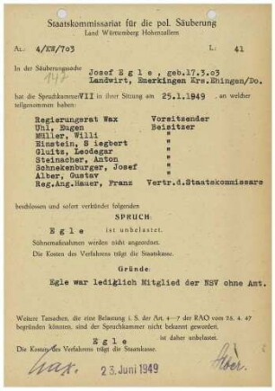 Egle, Josef