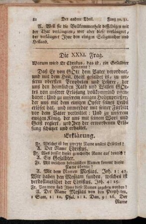 Die XXXI. Frag. - Die XL. Frag.