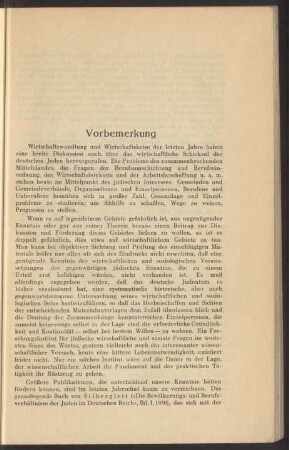Vorbemerkung