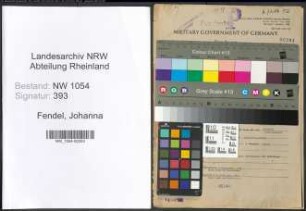 Entnazifizierung Johanna Fendel , geb. 18.04.1911 (Stenotypistin)