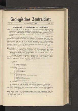 15. November 1908. No. 14.