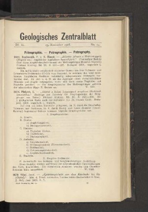 15. November 1908. No. 14.
