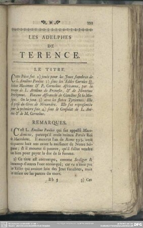 Les Adelphes De Terence