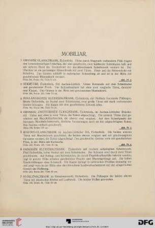 Mobiliar (Nr. 1-143)