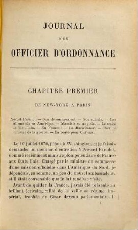 Journal d'un officier d'ordonnance, Juillet 1870 - Février 1871