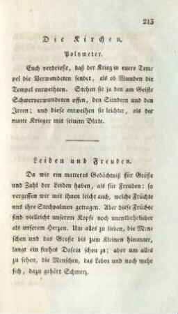 Leiden und Freuden