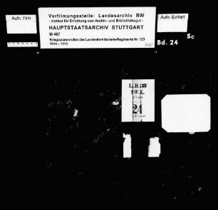 Kriegsstammrolle der Minenwerferkompanie